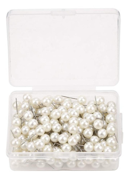 Alfileres De Perla Redondos Para Decoración, 200 Unidades 0 Alfileres De Perla Redondos Para Decoración, 200 Unidades 0