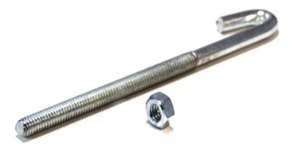 Gancho Para Alambrar Tejido Galvanizado Con Tuerca 1/4x7 0