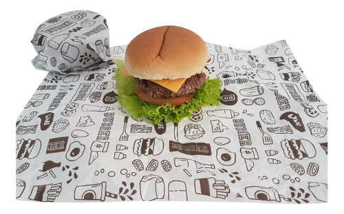 Papel Acoplado -hamburguer Burguer Burguer Frios 400und. 25g 0