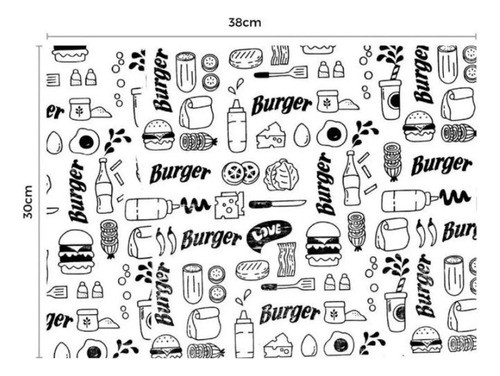 Papel Acoplado -hamburguer Burguer Burguer Frios 400und. 25g 1