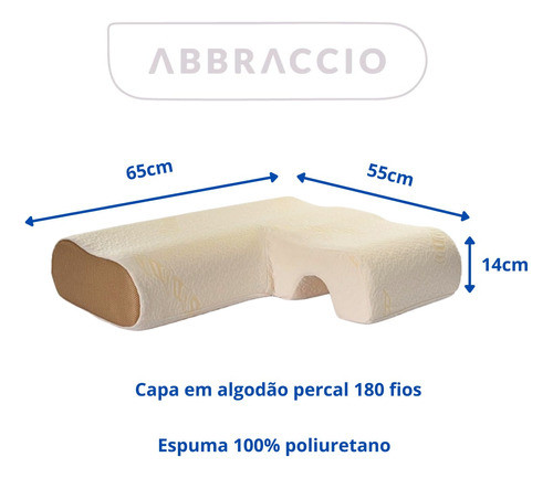 Travesseiro Conchinha Abraccio Memory Foam Ergonômico 1