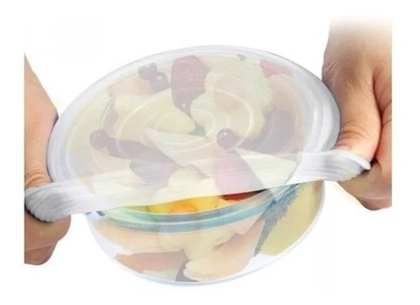 Tapas De Silicona Reutilizables X 6 Unidades Transparentes 1