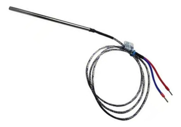 Termopar Tipo J 5x100mm Para Forno Cabo 10 Metros Inox 0