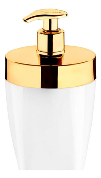 Porta Sabonete Líquido Banheiro Branco/dourado Future 0
