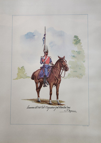 Marenco Lámina Reproducción Cazadores Gral. Necochea 1906 0