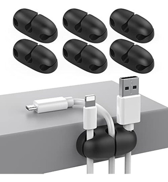 Delidigi 6 Pack Clips De Soporte De Cable Para Escritorio, O 0