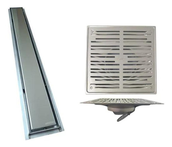 Combo Rejillas Mozart P/piso Lineal 70x10 + Cuadrada 10x10 0