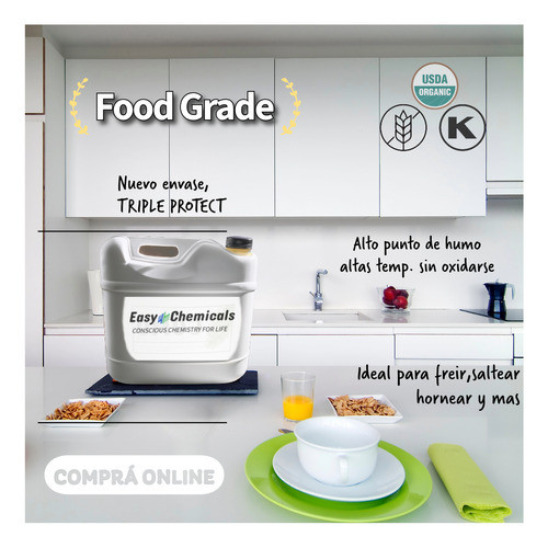 Aceite De Coco Organico Comestible Sabor Y Aroma 5kg 1