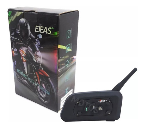 Intercomunicador Moto Bluetooth Casco V6 1200 Mts Ejeas X 1 0