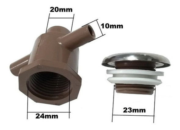 Bico Mini Jato Banheira Hidromassagem Spa Ofuro Espelho Inox 1 Bico Mini Jato Banheira Hidromassagem Spa Ofuro Espelho Inox 1