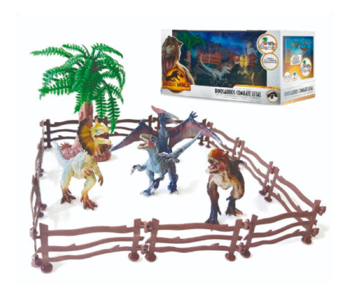Jurassic World Set 4 Dinosaurios 8804 Combate Letal Niño C 0