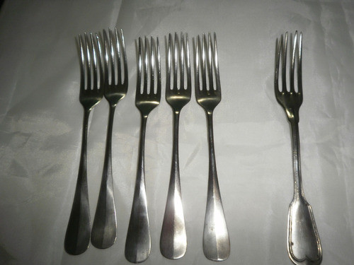 Tenedores Alemanes Antiguos De Alpacca, Cabrito. 0