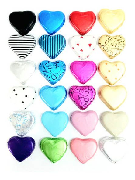 100 Corazones De Chocolate Bombones Surtido Souvenir Candy 0