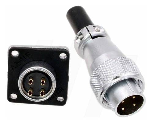 Hangton Ws16 - Conector De Metal Circular De Aviacion De 4 P 1