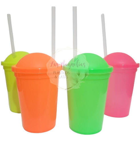Vasos Milkshake Colores Fluor X30 Unidades 1