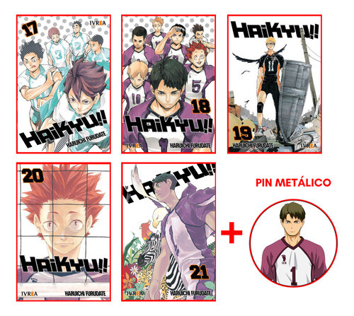 Combo Haikyu!! 17 A 21 - Manga - Ivrea 0