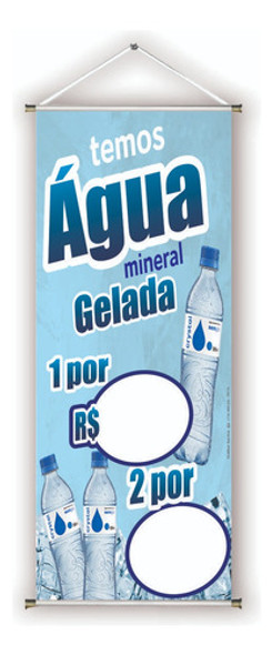Faixa/banner Pronto Agua Mineral Fa-02  30x70cm (arte Pronta 0