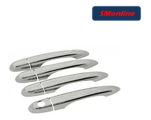 Kit 4 Cubre Manijas Y 2 Cachas Espejo Cromadas Fiat Toro 1