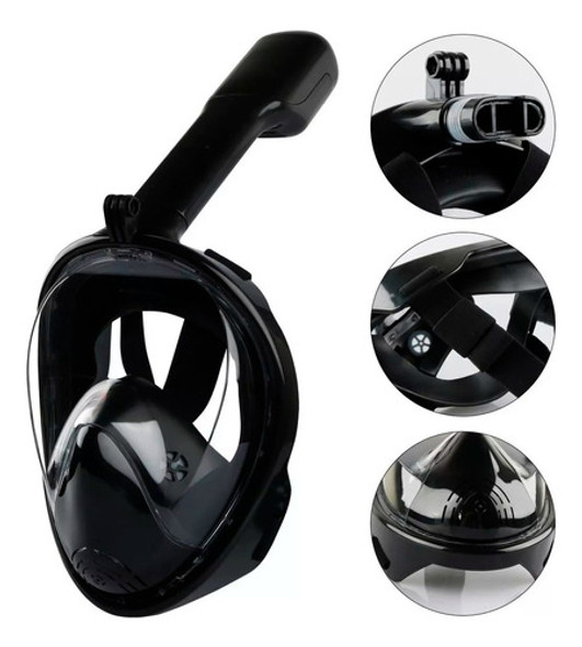 Mascara De Mergulho Snorkel Full Face Suporte 0