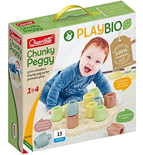 Quercetti - Chunky Peggy Playbio - Juguete Clásico De Clavij 0
