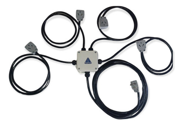 Alargue Rig Reforzado 20a 2x6mm Zapatilla X4 10 Amper 3mt 0