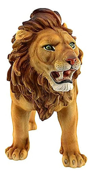 Diseño Toscano Panthera Lion, Rey De La Estatua Del Jardín D 1