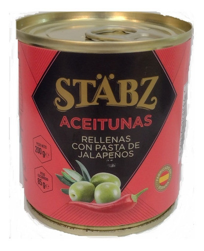 Aceitunas Rellenas De Jalapeños Stabz 12 Un X 200g España 0