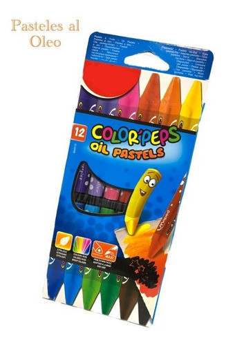 Pasteles Maped Al Oleo Escolar X 12 Unidades 1