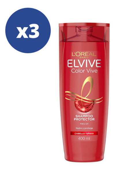 Pack Shampoo Elvive Color Vive  400 Ml 0 Pack Shampoo Elvive Color Vive  400 Ml 0
