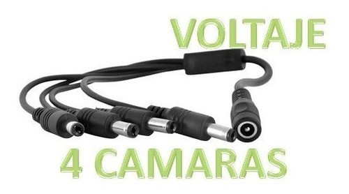 Cable Dc Conector De Alimentacion Cctv Para 4 Cámaras 1a 4 1