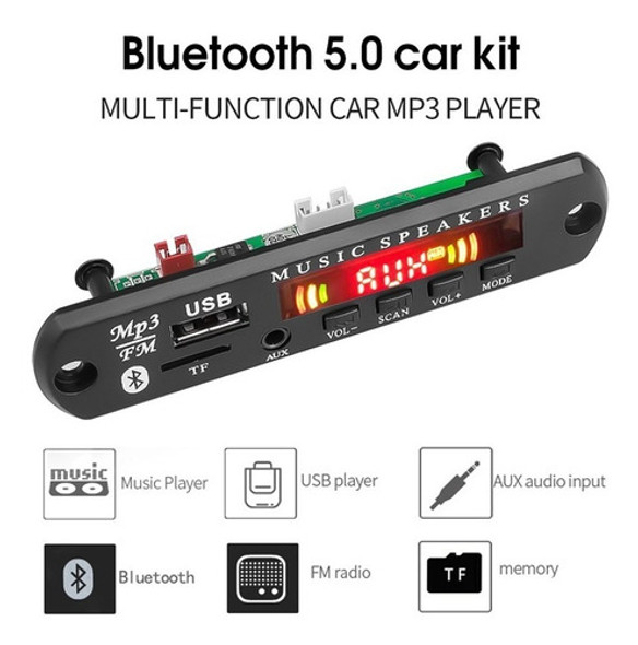 Placa Leitor De Usb Fm / Mp3 / Bluetooth Radio Fm + Controle 1