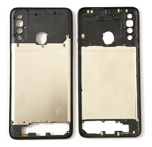 Carcaça Aro Lateral C/botões Compatível Com A20s A207 Preto 0