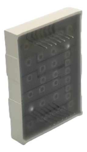 Kit 5 Peças Matriz De Ponto 4 Pol Vermelha Anodo Linha 1
