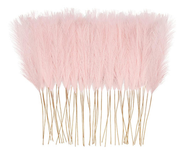 Obbsie 50 Piezas Decoración Hierba Pampa Sintética Rosa, 0