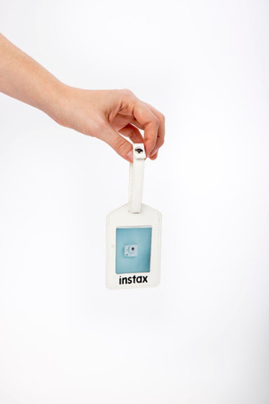 Colgante Valija Fuji Instax Mini Simil Cuero Blanca Entrega 1