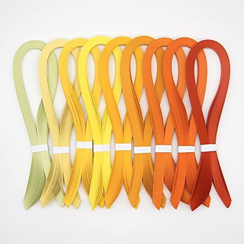 Tiras De Papel 10mm X 54cm Para Filigrana X 120u Amarillo 1