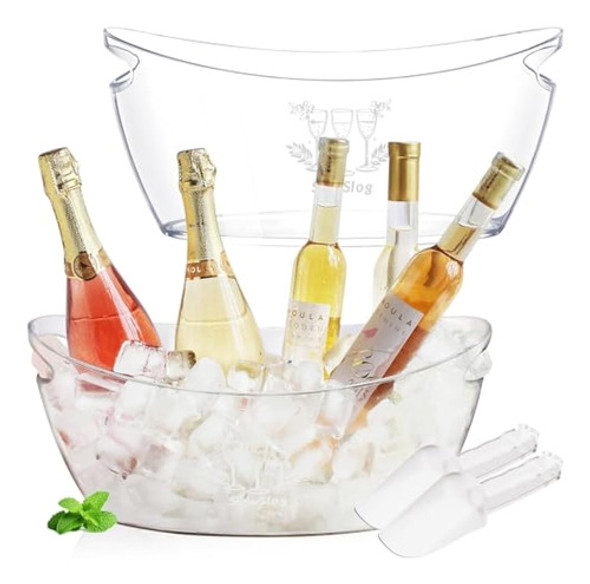 2 Cubos De Hielo De 5.5 L Para Fiestas, Cubo De 0