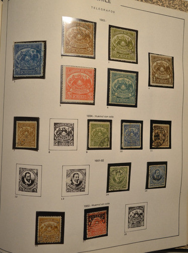 Cht1 Chile Varias Estampillas Telégrafos Año 1883-1902 A.val 1