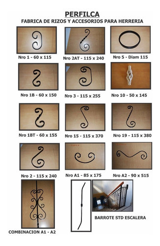 Rizos Rulo Decoracion Adorno Reja Herreria N°  A2 (pack X10) 1
