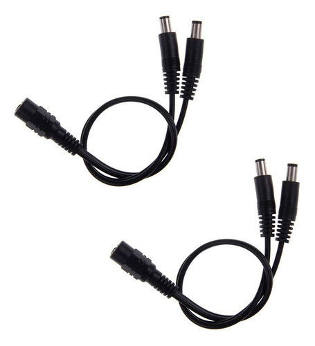 Cable Adaptador De Corriente Continua En Espiral, 1 Hembra A 0