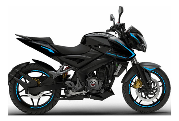 Calcos Celestes O Turquesas Bajaj Rouser Ns200 0