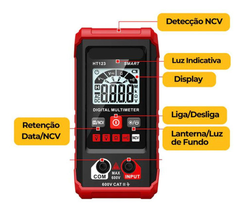 Mini Multímetro Digital Inteligente Portátil Multímetro Inte 1