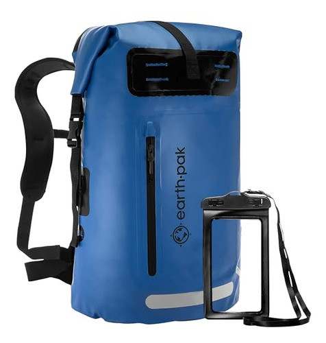 Bolso Impermeable C / Bolsa Para Cel 35l / 55l Azul 0