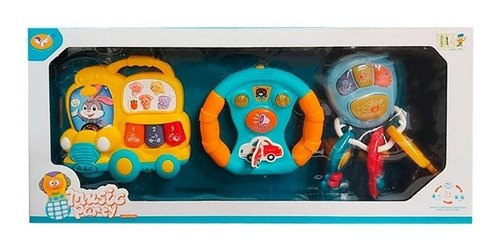 Jialegu Music Party Set Interactivo Transportes Luz Y Sonido 0