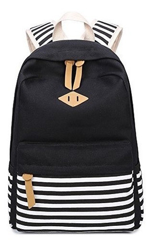 Abshoo Causal Canvas Stripe Backpack Mochilas Adolescentes L 1