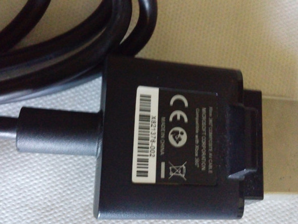 Cable Original Microsoft Av Xbox 360 Slim En Color Negro 0