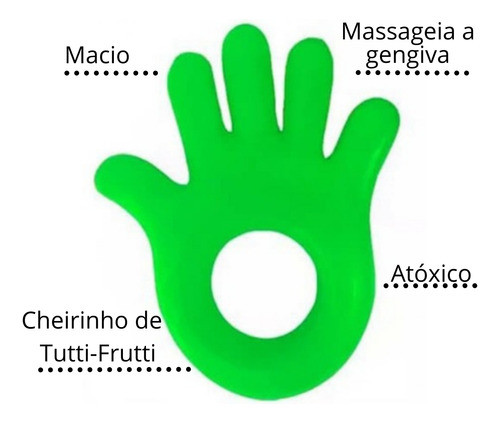 Mordedor Macio Maozinha Infantil Anti Stress Bebe Massagea 1