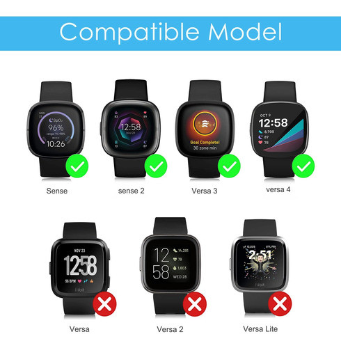 Correa Fintie Para Fitbit Versa 3 / Sense Nylon Verde Tejido 1