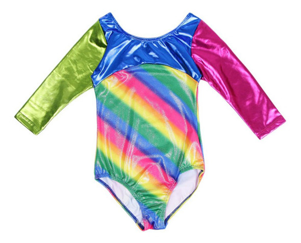 Collant Kids Girls Ginástica Shiny Ballet Dance Collant De 1