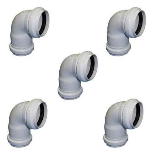 Kit Codo 90° H-h40mmcrto Tigre Pvc Junta Elástica X5unidades 0